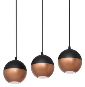 LED Lustr na lanku MIDWAY 3xGU10/4,8W/230V černá/měděná