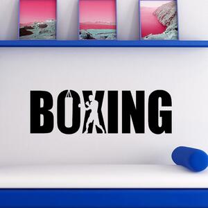 Živá Zeď Samolepka Nápis boxing Barva: černá