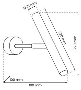 Nástěnné bodové svítidlo MONZA 1xG9/8W/230V černá