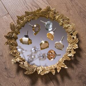 Béžová úchytka se zlatým ornamentem Teuntje – 3 cm