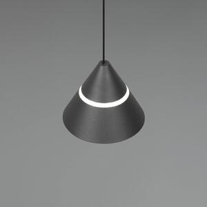 Trio Lighting LED závěsné světlo Romeo, Ø 14 cm, černé, kov,, Černá, Obývací pokoj / jídelna, kov, Moderní