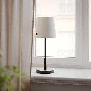 By Rydéns Stolní lampa Rydens Lumi, 49 cm, černá/bílá, textil, Černá, Obývací pokoj / jídelna, kov