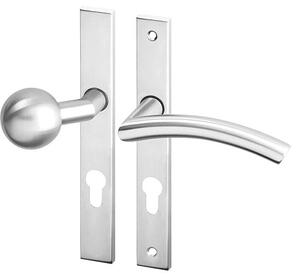 Dveřní kování ACT Pipa UŠ (NEREZ), klika-klika, Otvor pro obyčejný klíč BB, AC-T Nerez, 72 mm