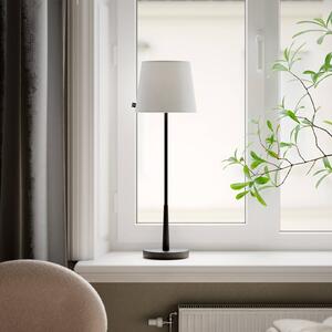 By Rydéns Stolní lampa Rydens Lumi, 69 cm, černá/bílá, textil, Černá, Obývací pokoj / jídelna, kov