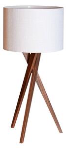 By Rydéns Stolní lampa Vega od Rydens, ořech/bílá, 55 cm, dřevo, textil, Tmavé dřevo, Obývací pokoj / jídelna, Dřevo