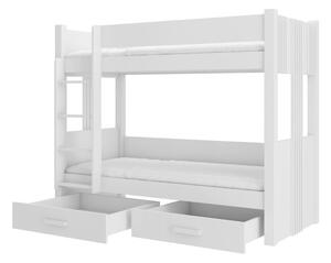 Patrová postel Arta - 80x180 cm : Bílá/Trufla Bílá/Trufla 80x180 cm