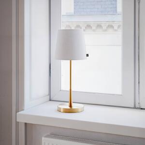 By Rydéns Stolní lampa Rydens Lumi, 49 cm, zlatá/bílá, textil, Mosaz / zlato, Obývací pokoj / jídelna, kov