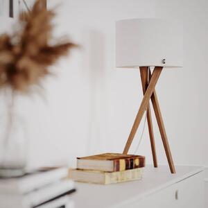 By Rydéns Stolní lampa Vega od Rydens, dub/bílá, 55 cm, dřevo, textil, Světlé dřevo, Obývací pokoj / jídelna, Dřevo