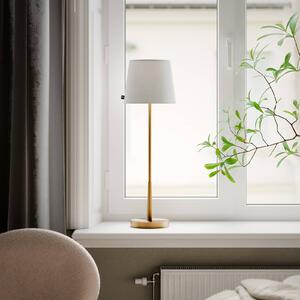 By Rydéns Stolní lampa Rydens Lumi, 69 cm, zlatá/bílá, textil, Mosaz / zlato, Obývací pokoj / jídelna, kov