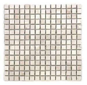 Mramorová mozaika DIVERO krémová 30 x 30 cm 1 m²