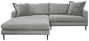 ROHOVÁ SEDAČKA, textil, šedá P & B - Sedací soupravy, Online Only