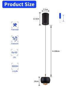Immax NEO 07219L - LED Stmívatelný lustr DORMINE 6W/230V matná černá Tuya +DO
