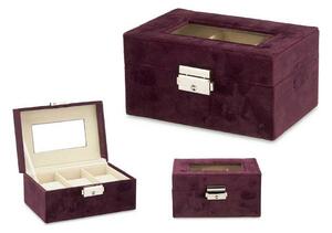 Gift Decor Krabička na hodinky Kov Burgundská (16 x 8,5 x 11 cm) (6 kusů)