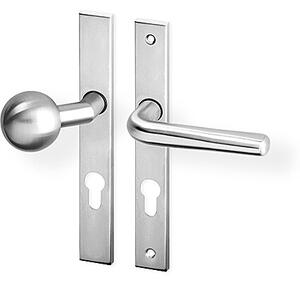 Dveřní kování ACT Sira UŠ (NEREZ), klika-klika, Otvor pro obyčejný klíč BB, AC-T Nerez, 72 mm