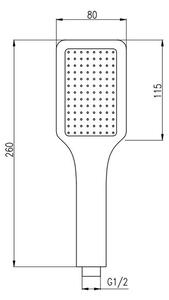 EBS Ruční sprcha 8 x 11,5 cm, 1-polohová, černá matná