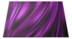 Skleněné prkénko fialová tkanina satén - 30x20cm
