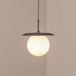 Opviq Závěsné světlo Anemon, černé, sklo, Ø 30 cm, E27, stmívatelný, Černá, Obývací pokoj / jídelna, Sklo, Moderní