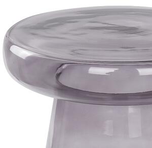 Skleněný odkládací stolek šedý CALDERA