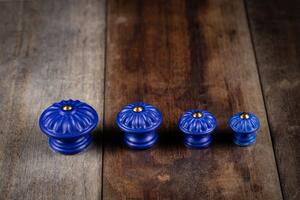 Porcelánová úchytka - modrá - KOPRETINA Velikost: Malé