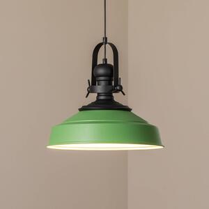 Opviq Závěsné světlo Craft, zelené, kov, Ø 41 cm, E27, stmívatelný, Zelená, Kuchyň, kov, Industriální design