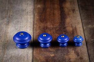 Porcelánová úchytka - modrá - HLADKÁ Velikost: Mini