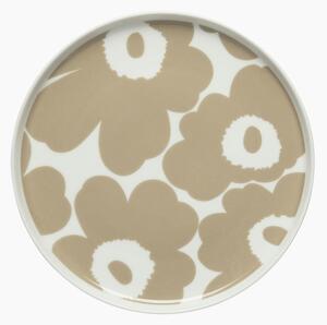 Servírovací talíř Oiva Unikko béžový 20 cm Marimekko