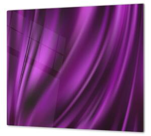 Ochranná deska fialová tkanina satén - 52x60cm / S lepením na zeď