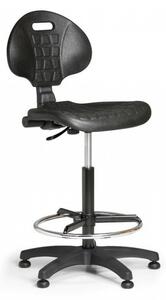 Pracovní židle PUR Biedrax Z9768 - s kluzáky a opěrným kruhem