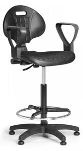 Pracovní židle PUR Biedrax Z9821 - s opěrným kruhem a područkami
