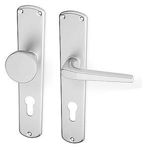 Dveřní kování ACT Monte HR (F9), klika-klika, Otvor pro obyčejný klíč BB, AC-T F9 (hliník nerez), 72 mm