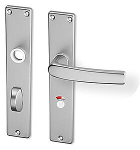 Dveřní kování ACT Lara HR (F9), klika-klika, Otvor pro obyčejný klíč BB, AC-T F9 (hliník nerez), 72 mm