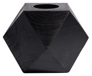 Teakový svícen Diamond Black 10 cm Muubs