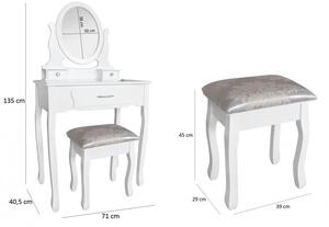 Toaletní stolek Klasik Wavy