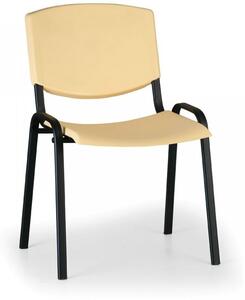 Konferenční plastová židle, žlutá Biedrax Z8982ZL, podnož černá