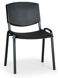 Konferenční plastová židle, černá Biedrax Z8982C, podnož černá