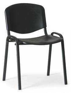 Konferenční plastová židle ISO, černá Biedrax Z9517C, podnož černá