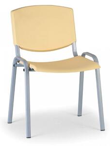 Konferenční plastová židle, žlutá Biedrax Z8988ZL, podnož šedá