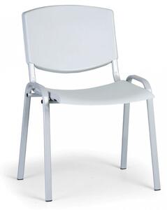 Konferenční plastová židle, šedá Biedrax Z8988S, podnož šedá