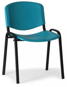 Konferenční plastová židle ISO, zelená Biedrax Z9517Z, podnož černá