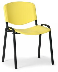 Konferenční plastová židle ISO, žlutá Biedrax Z9517ZL, podnož černá