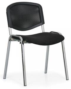 Konferenční čalouněná židle, černá Biedrax Z9854C