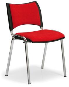 Konferenční čalouněná židle, červená Biedrax Z9106CV