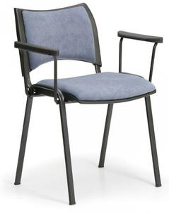 Konferenční čalouněná židle, šedá Biedrax Z9100S