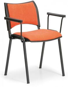 Konferenční čalouněná židle, oranžová Biedrax Z9100O