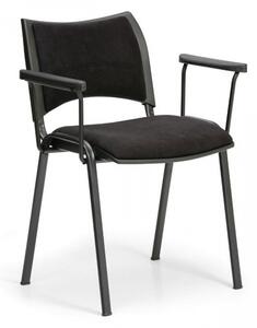 Konferenční čalouněná židle, černá Biedrax Z9100C