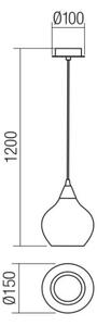 Redo 01-3190 - Lustr na lanku TANNER 1xE14/28W/230V pr. 15 cm