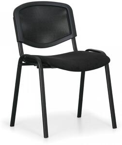 Konferenční čalouněná židle, černá Biedrax Z9850C