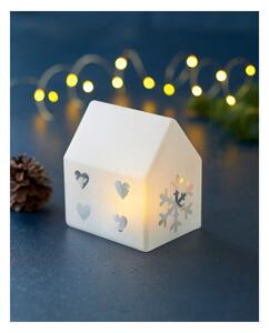 Svítící domeček Santa House Frosted 11,5 cm Sirius