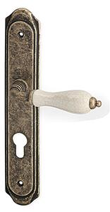 Dveřní kování ACT Antik (BRONZ), klika-klika, Otvor pro obyčejný klíč BB, AC-T Bronz, 72 mm