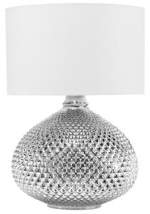 Stolní lampa MADON Sklo Stříbrná